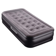 SUNGOOLE Air Bed Luxury Double Air Mattress Automatic Inflation Two People Velvet Guest Bed With Built-in Electric Pump